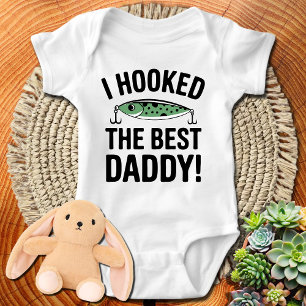 Body Bébé drôle pêche j'ai pêché le meilleur papa