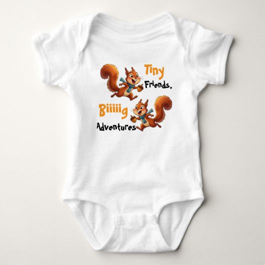 Body bébé écureuils mignons, (Devant)