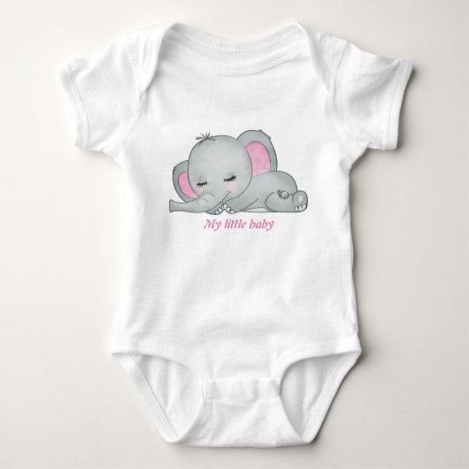 Body Bébé éléphant aux oreilles roses (Devant)