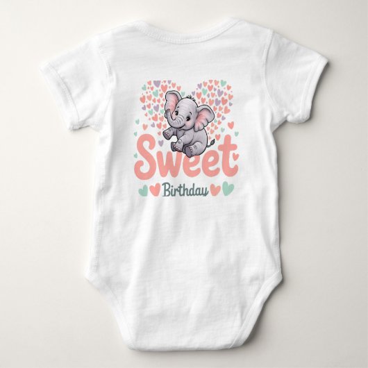 Body bébé éléphant doux (Dos)
