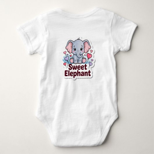 Body bébé éléphant doux (Dos)