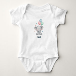 Body bébé éléphant et ballons