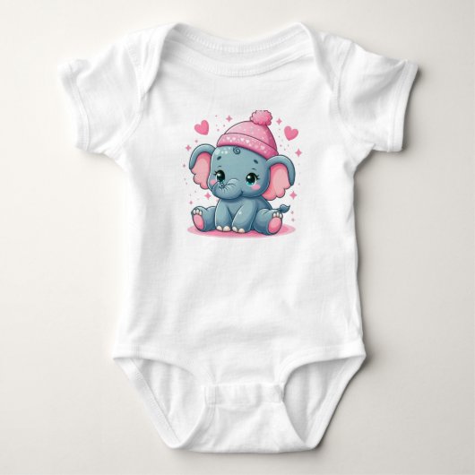 Body bébé éléphant mignon (Devant)