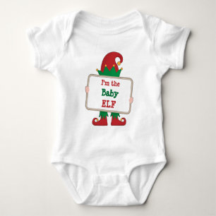 Body Bébé Elfe Citation personnalisée de Noël pour bé