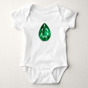 Body bébé émeraude Motif de pierre de naissance de