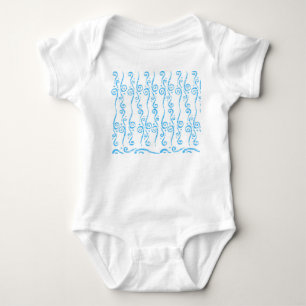 Body bébé en jersey à tourbillons bleus