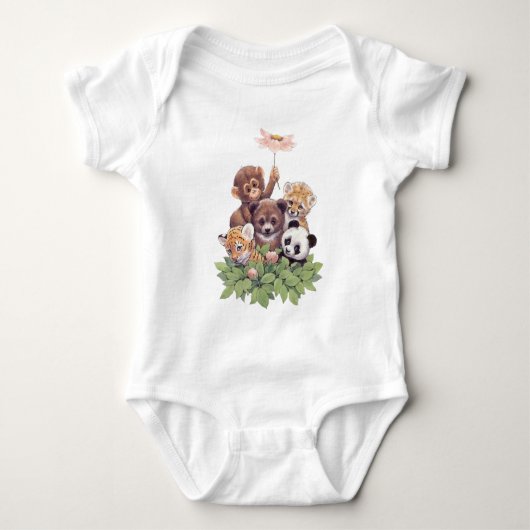 Body bébé en jersey design Panda Mignon (Devant)