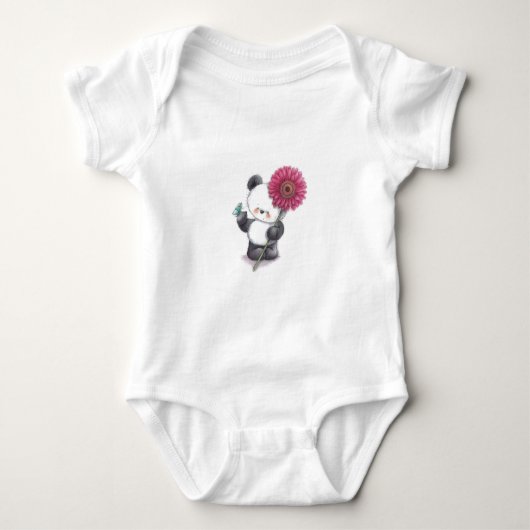Body bébé en jersey design Panda Mignon (Devant)