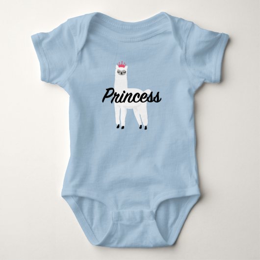 Body bébé en jersey Design Princesse Lama (Devant)
