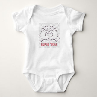 Body bébé en jersey "Love You" avec un cœur fait à
