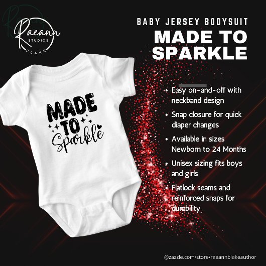 Body bébé en jersey 'Made to Sparkle'