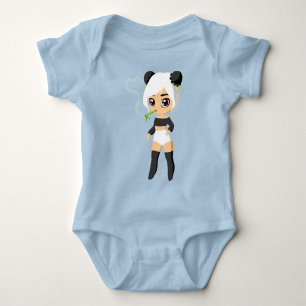 Body bébé en jersey panda mignon