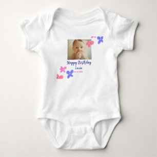 Body Bébé enfants 1er anniversaire ajouter le nom date 