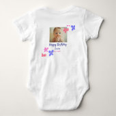 Body Bébé enfants 1er anniversaire ajouter le nom date (Dos)