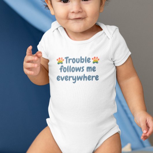 Body Bébé et chien mignons personnalisés sur mesure 