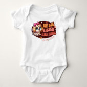 Body Bébé et chien mignons personnalisés sur mesure  (Devant)