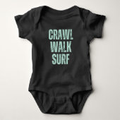 Body bébé été Crawl Walk Surf Little surfeur (Devant)