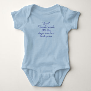 Body bébé étoile scintillante monogrammé