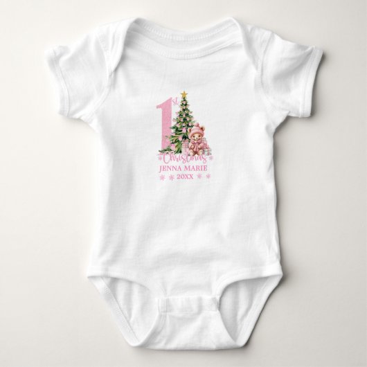BODY BÉBÉ FILLE 1ÈRE NOËL (Devant)