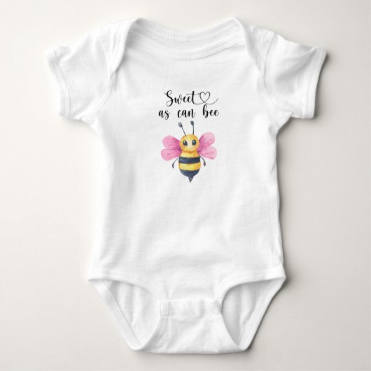 Body Bébé fille abeille - doux comme peut l'être (Devant)