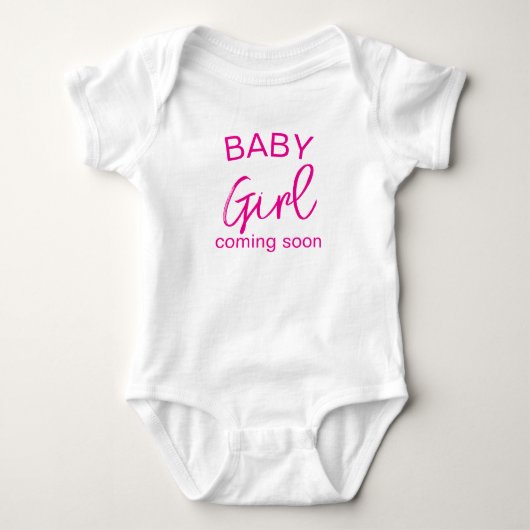 Body Bébé fille arrive bientôt Annonce de grossesse pou (Devant)