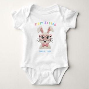 Body Bébé Fille Garçon Adorable Premier Lapin de Pâques