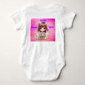 Body bébé fille Joyeuses Pâques (Dos)