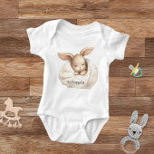 Body Bébé fille lapin beige mignonne