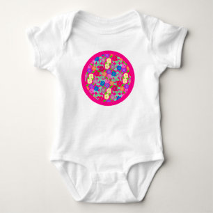 Body bébé Fleur de Géranium Rose Clair