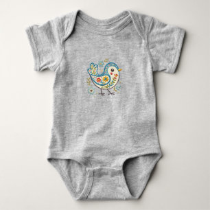 Body bébé floral Blue Bird