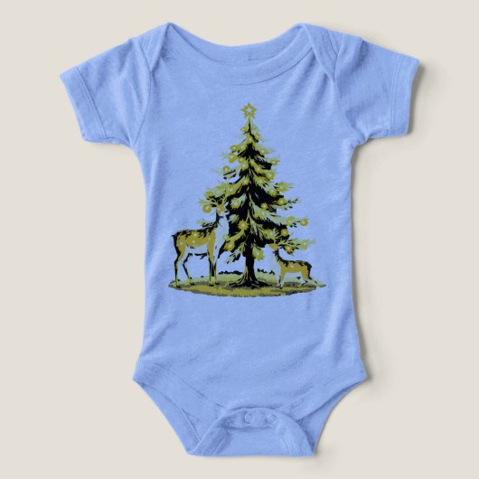 Body bébé Forêt de Noël (Design Recto)