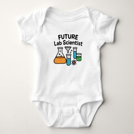 Body bébé «Futur scientifique de laboratoire» avec (Devant)