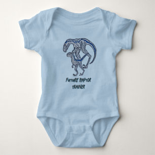 Body Bébé garçon fille bleu dinosaure raptor Nourrisson