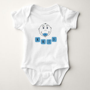 Body Bébé Garçon mal visage avec nom
