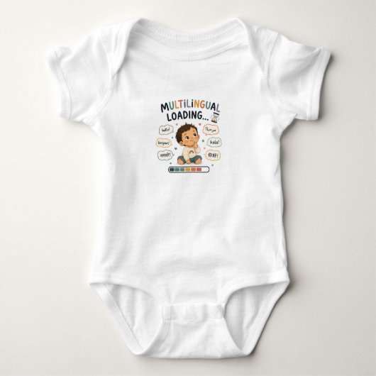 Body bébé garçon mignon Chargement multilingue... (Devant)