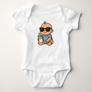 Body Bébé garçon mignon et cool avec des lunettes de so