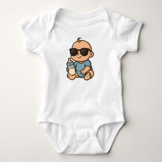 Body Bébé garçon mignon et cool avec des lunettes de so (Devant)
