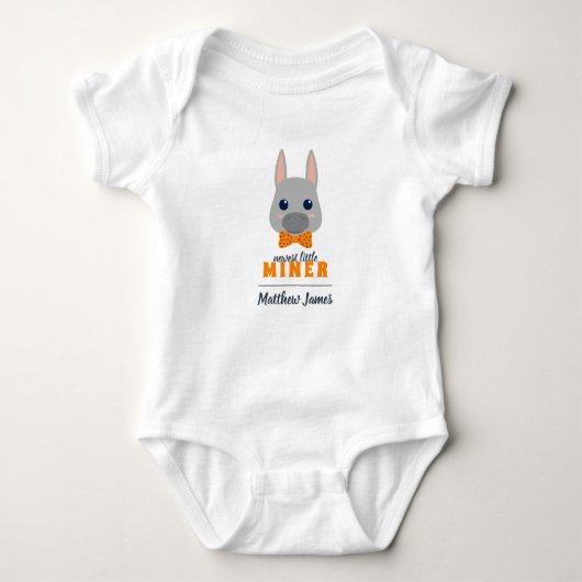 Body Bébé Garçon Orange Donkey Bodysuit (Devant)