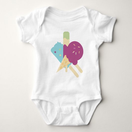 Body Bébé glace d'anniversaire  (Devant)