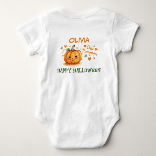 Body Bébé Halloween Citrouille mignon (Dos)