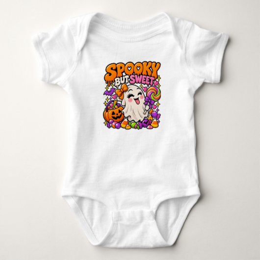 Body Bébé Halloween effrayant mais mignon (Devant)