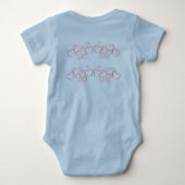 Body Bébé heureux - Bleu amusant (Dos)
