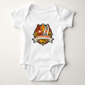 Body bébé investisseur avec nom surfs planches plage (Devant)