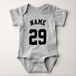 Body Bébé jaune et noir | Design Jersey Sport<br><div class="desc">Bébé jaune et noir | Sports Jersey Design ・ Baby Football Bodysuit</div>