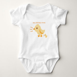 Body Bébé jaune mignon poussette