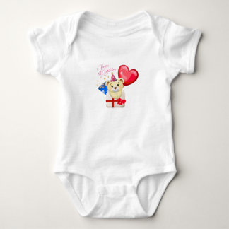 Body bébé 'Joyeux 1er Anniversaire Ours'