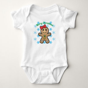 Body Bébé Joyeux Noël - fille en pain d'épices