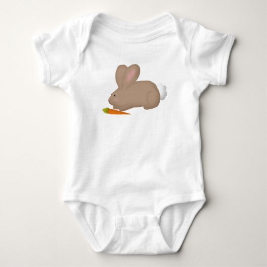 Body bébé lapin avec carotte (Devant)