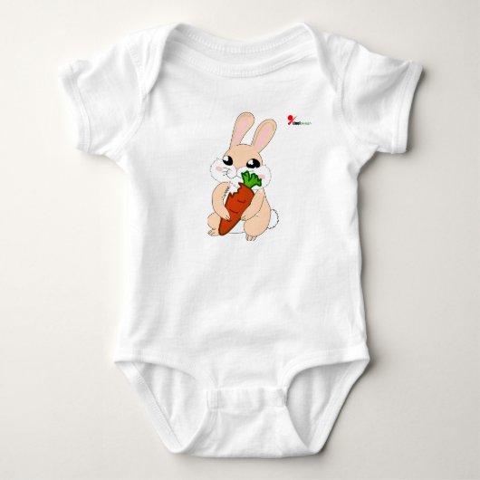 Body bébé lapin joyeux (Devant)