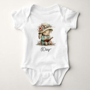 Body Bébé lapin mignon lisant un livre